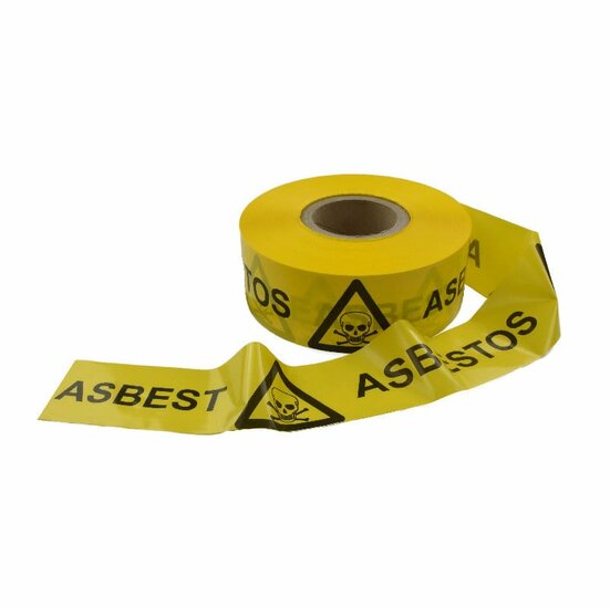 Ruban de balisage amiante 7,5 cm &times; 500 m
